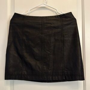 Free People Vegan Leather Zip Miniskirt 8
